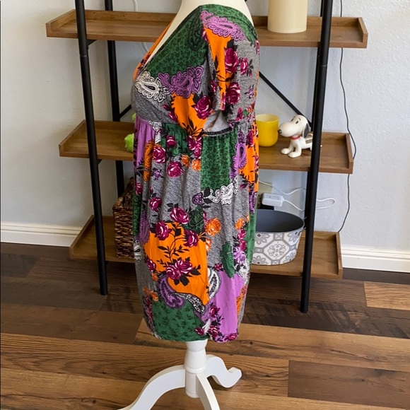 Multi-colored short summer dress. Size small. - Picture 3 of 4